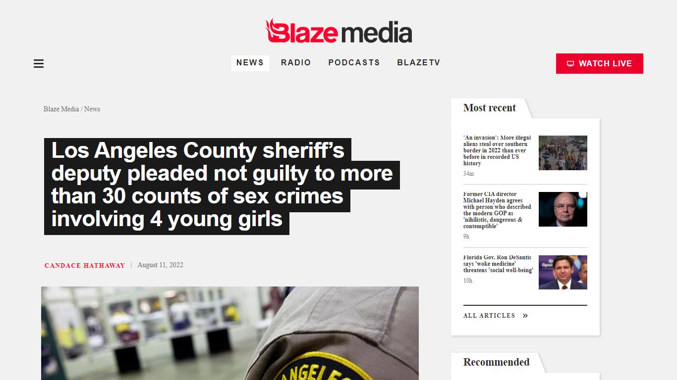 Los Angeles County sheriff’s deputy pleaded not guilty to more than 30 ...